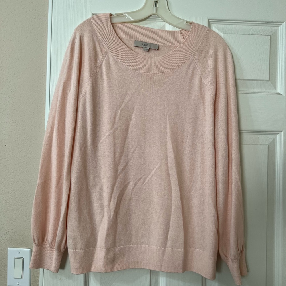 Light pink Loft sweater, large